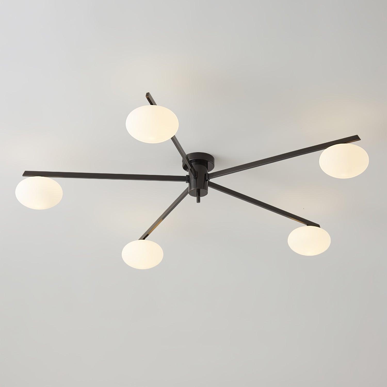 Ceiling Light | Multi-Arm Linear Glass Shade