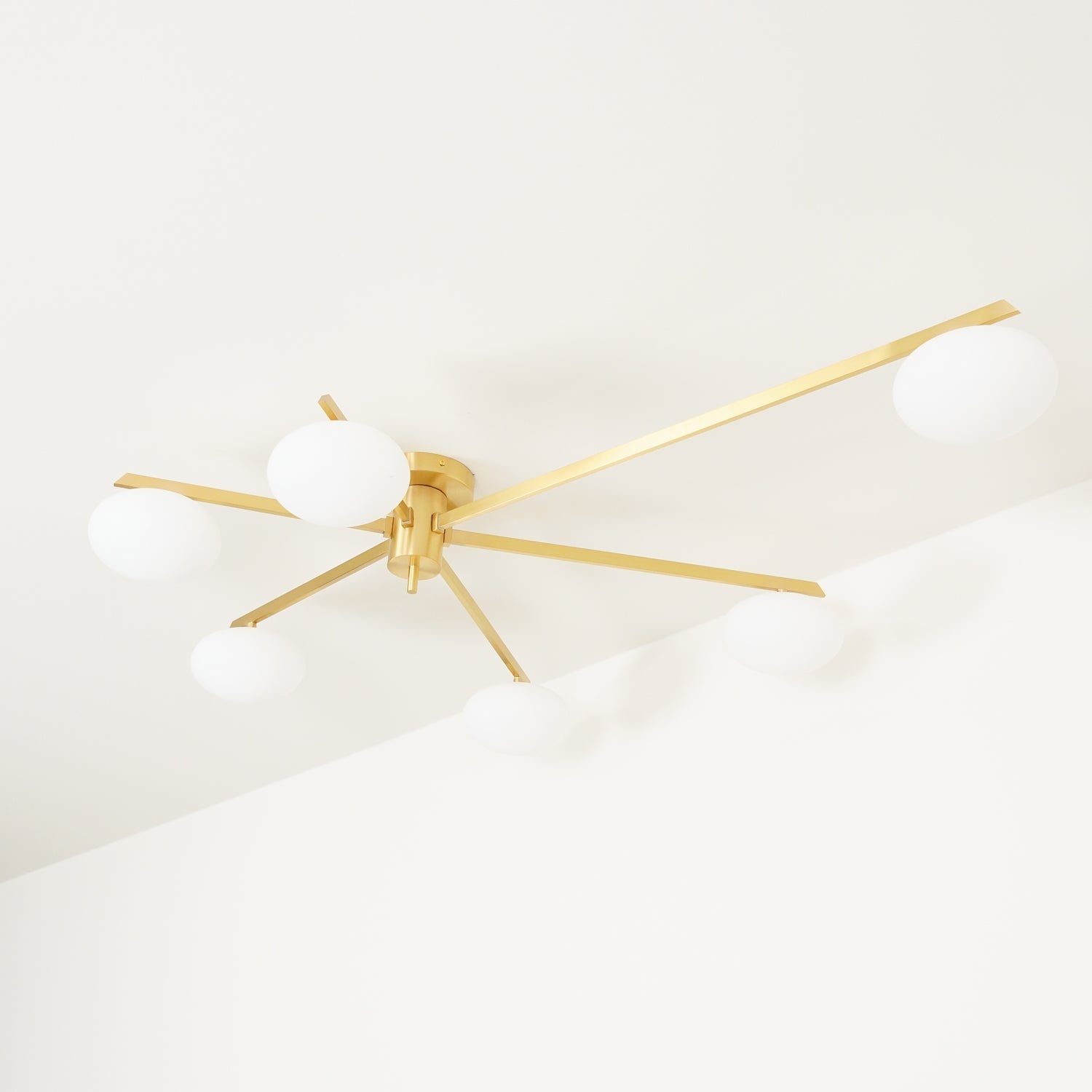 Ceiling Light | Multi-Arm Linear Glass Shade