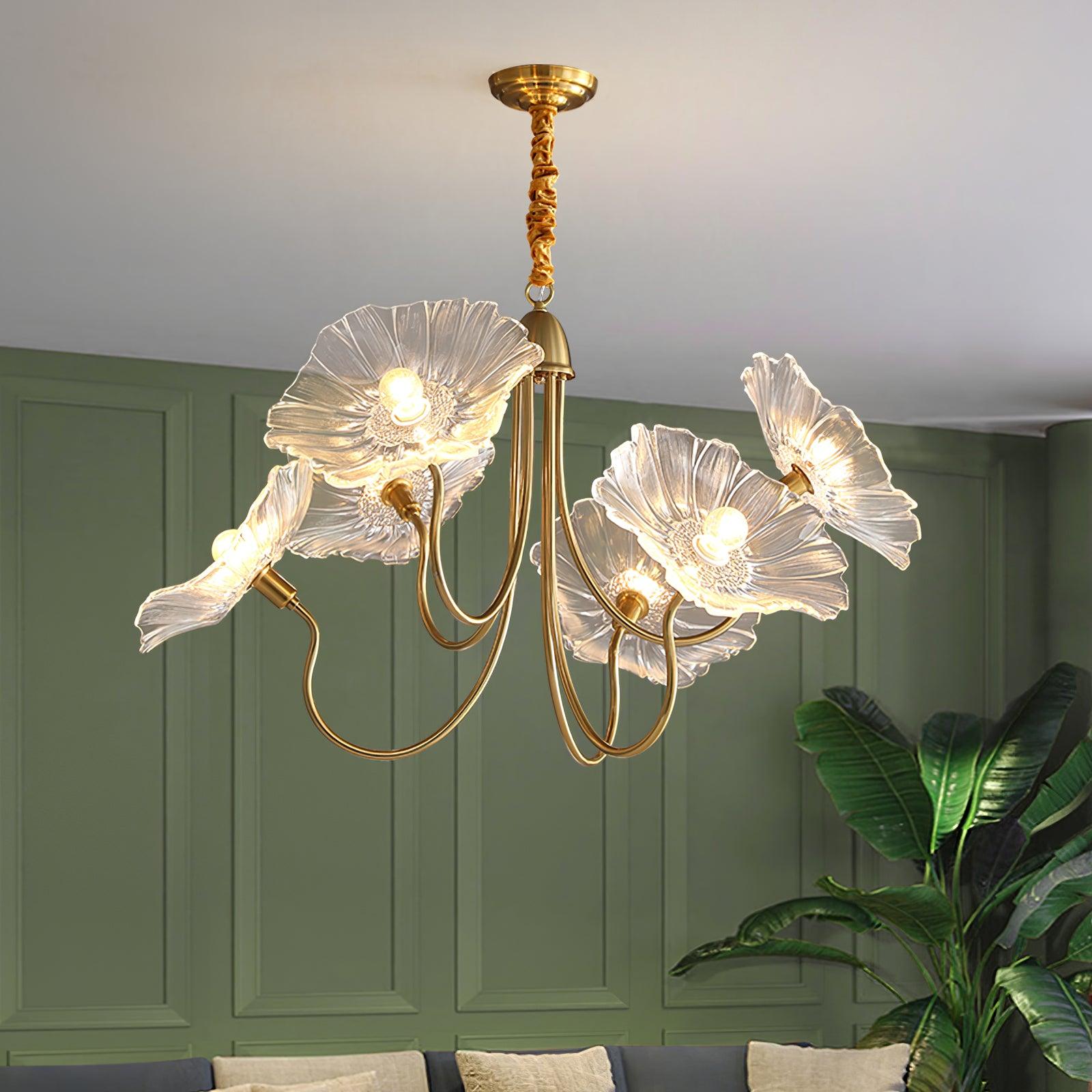 Chandelier Light Fixture | Ceiling Lamp with 3 or 6 Heads