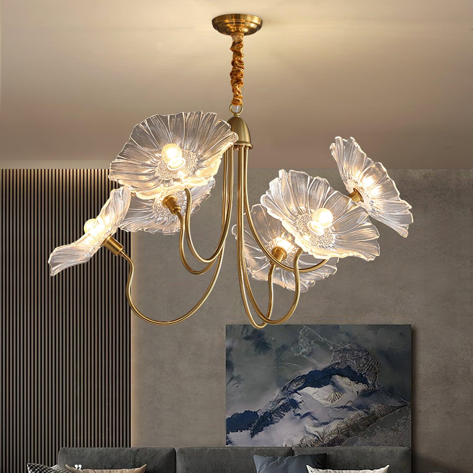 Chandelier Light Fixture | Ceiling Lamp with 3 or 6 Heads