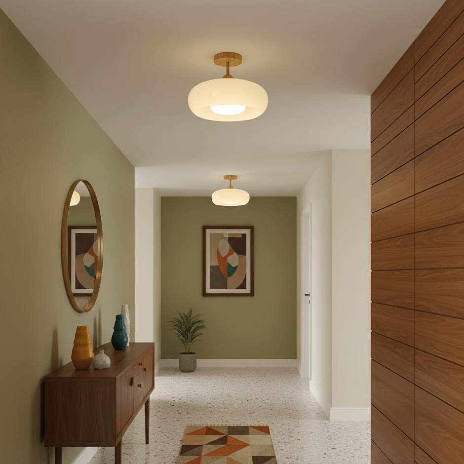 Ceiling Lights | Vintage  Bauhaus Round Dome