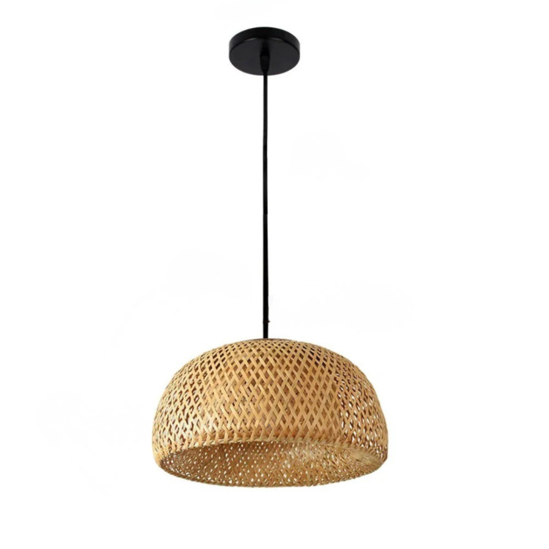 Woven Pendant Light | Handwoven Ceiling Fixture for Home Decor