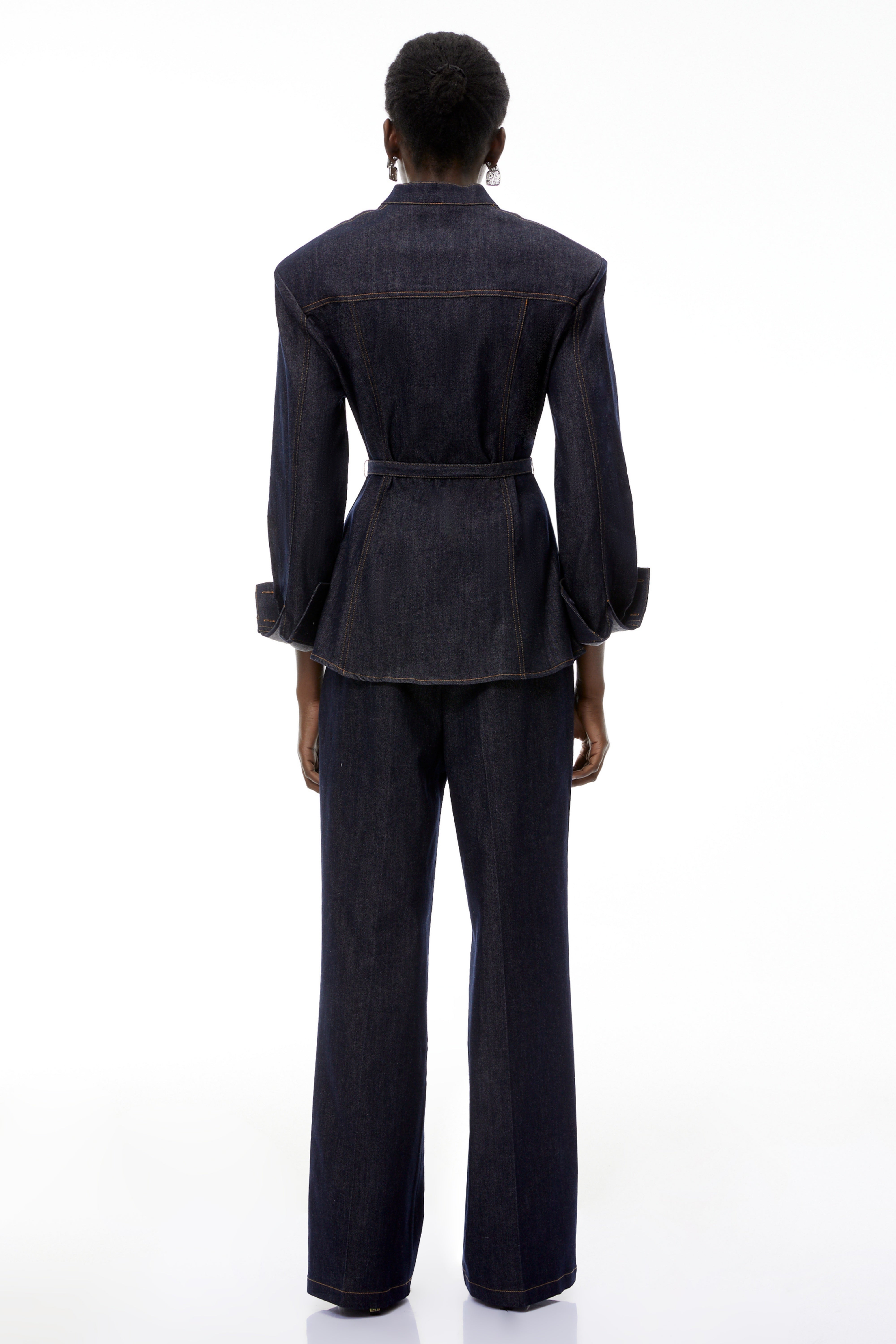 Thaddeus Blue Belted Blazer & Trousers Set