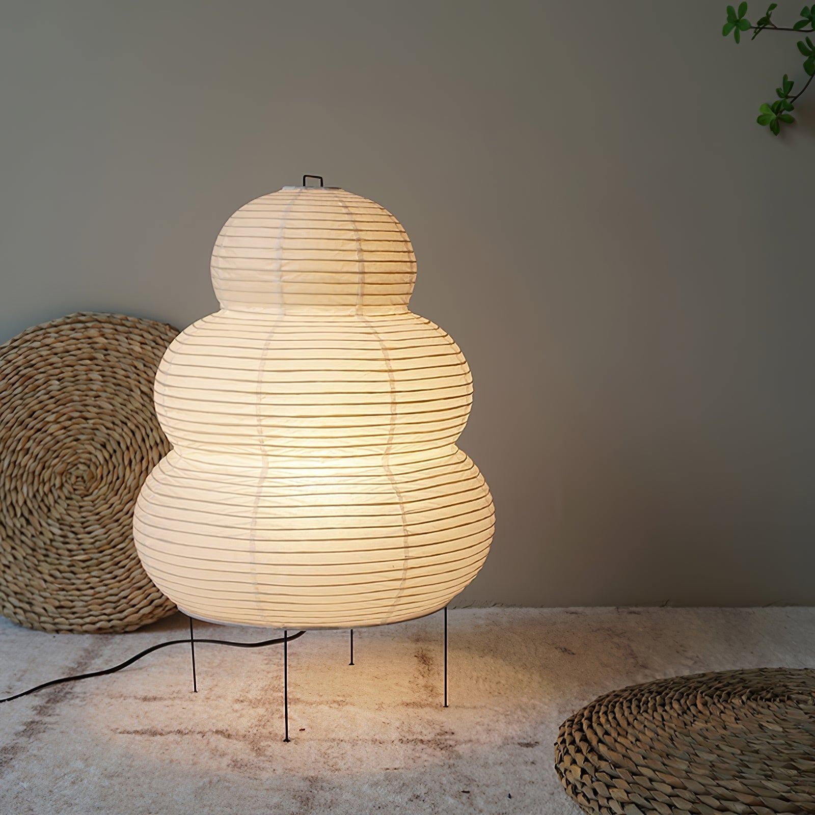 Table Lamp | Paper Shade Sculptural Table Light
