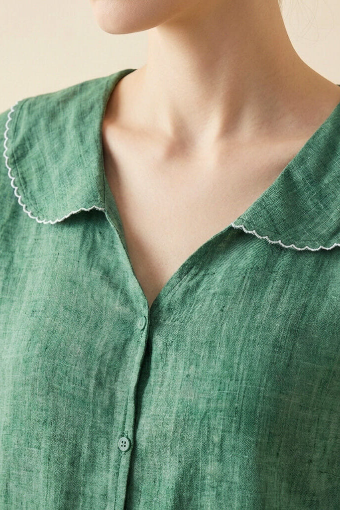 Clara Cotton-Linen Blouse