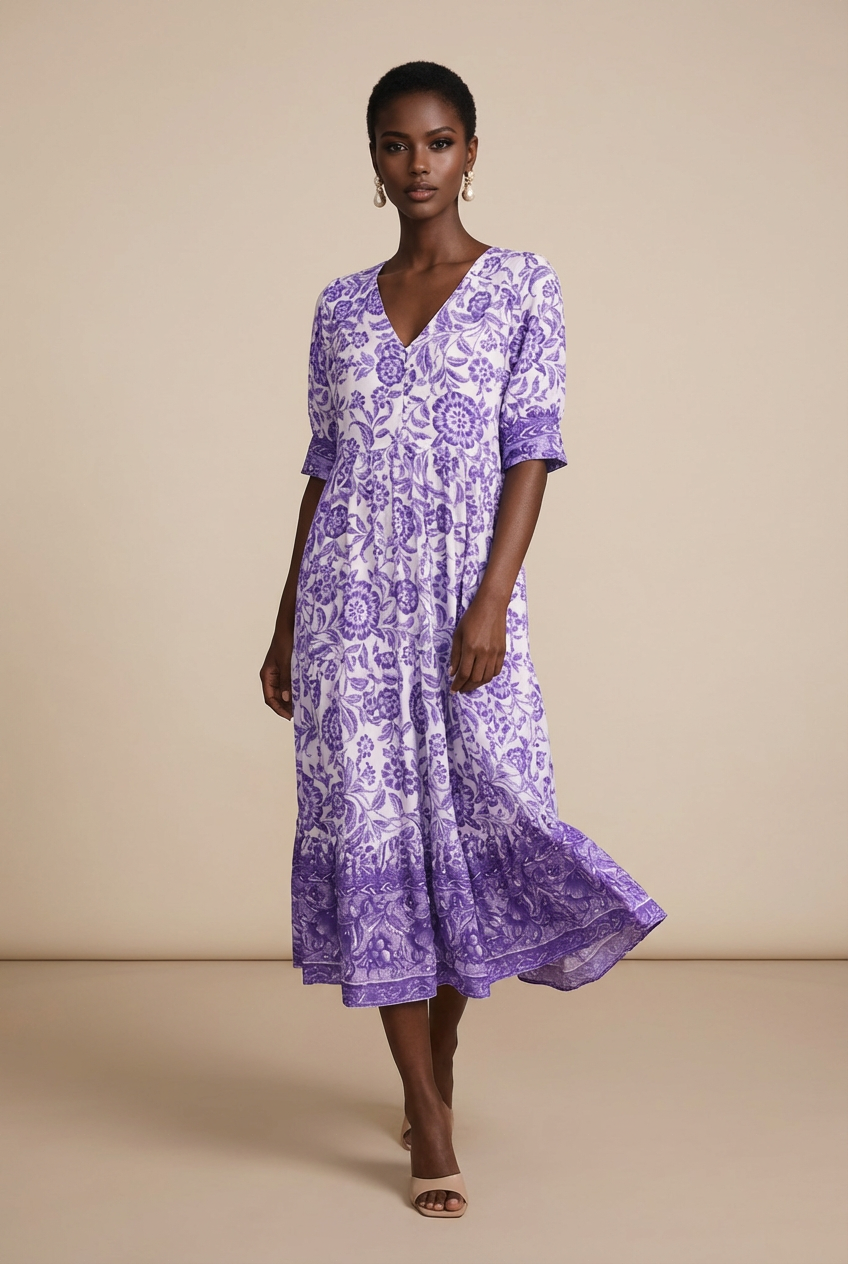 Keisha | Graceful V-Neck Floral