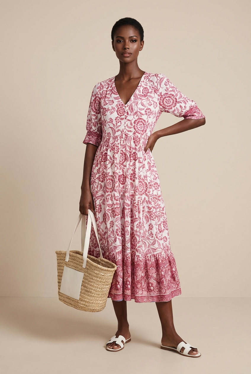 Keisha | Graceful V-Neck Floral
