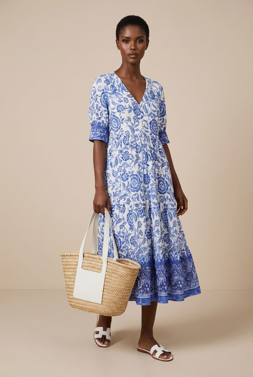 Keisha | Graceful V-Neck Floral