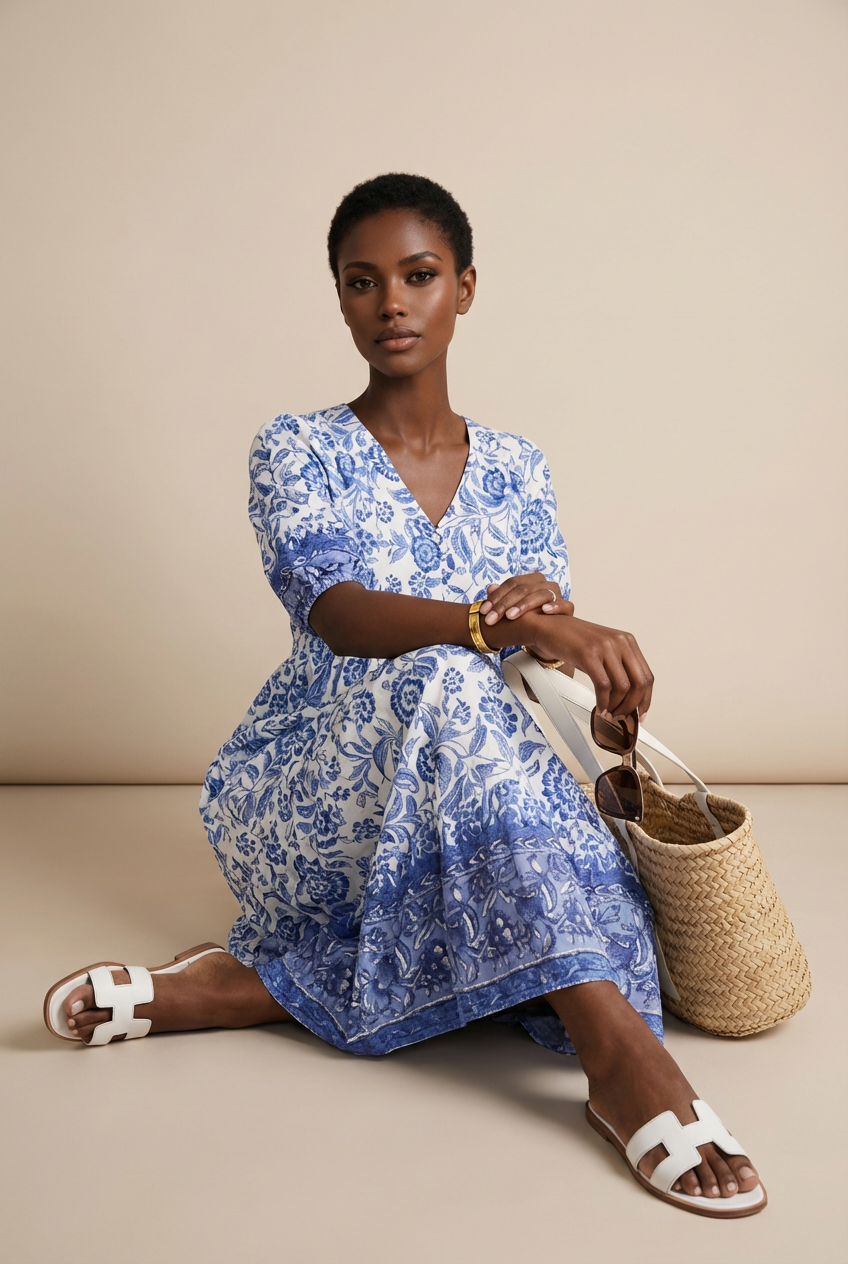 Keisha | Graceful V-Neck Floral