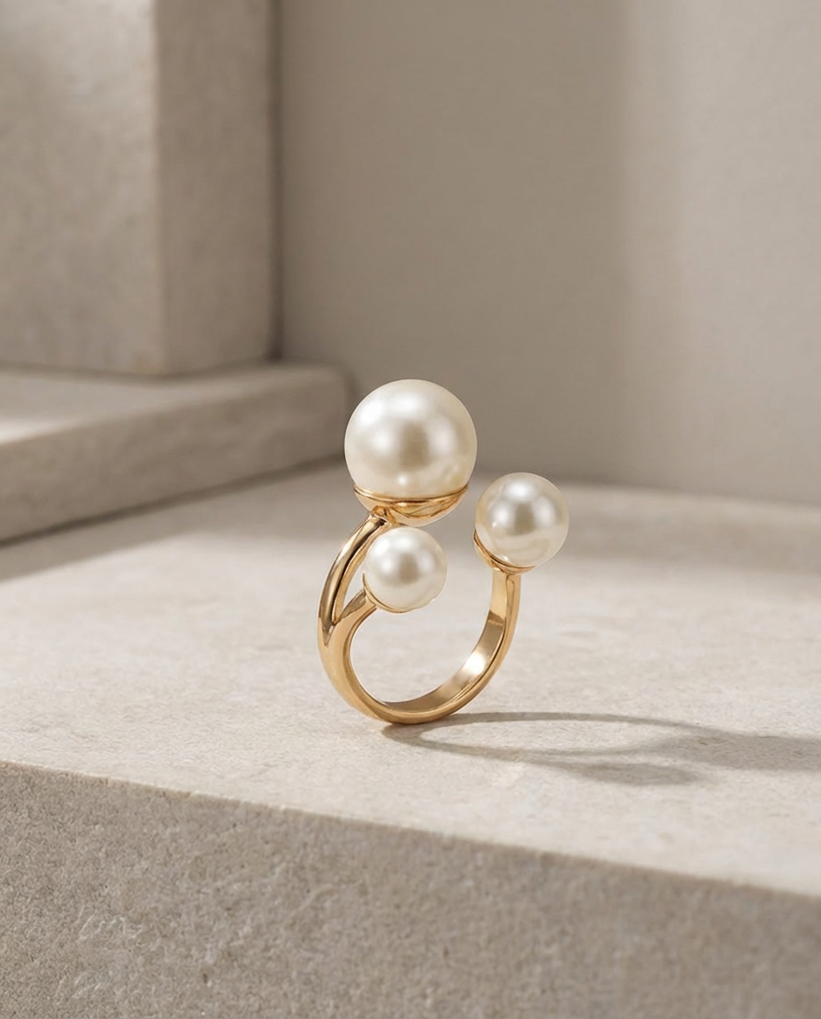 Pearl Halo Ring