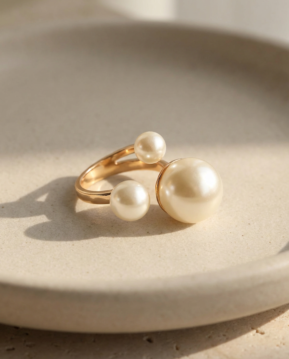 Pearl Halo Ring