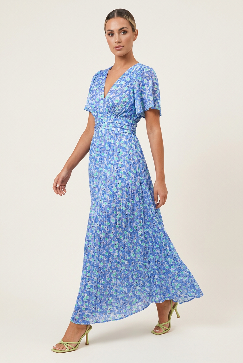 Faith - Elegant Long Dress With Flowers
