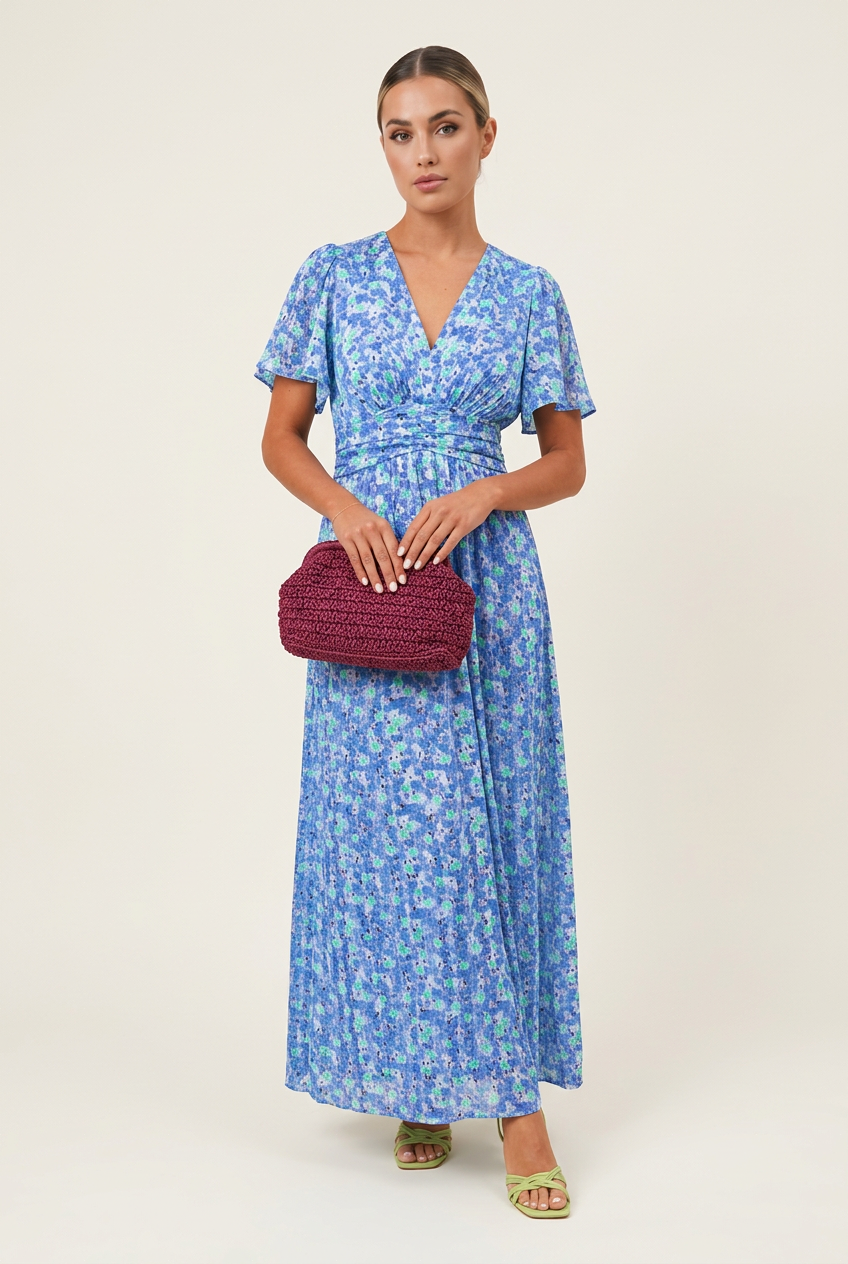 Faith - Elegant Long Dress With Flowers