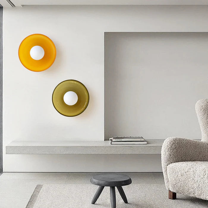 Ceiling Light | Round Glass Flush Ceiling Fixture