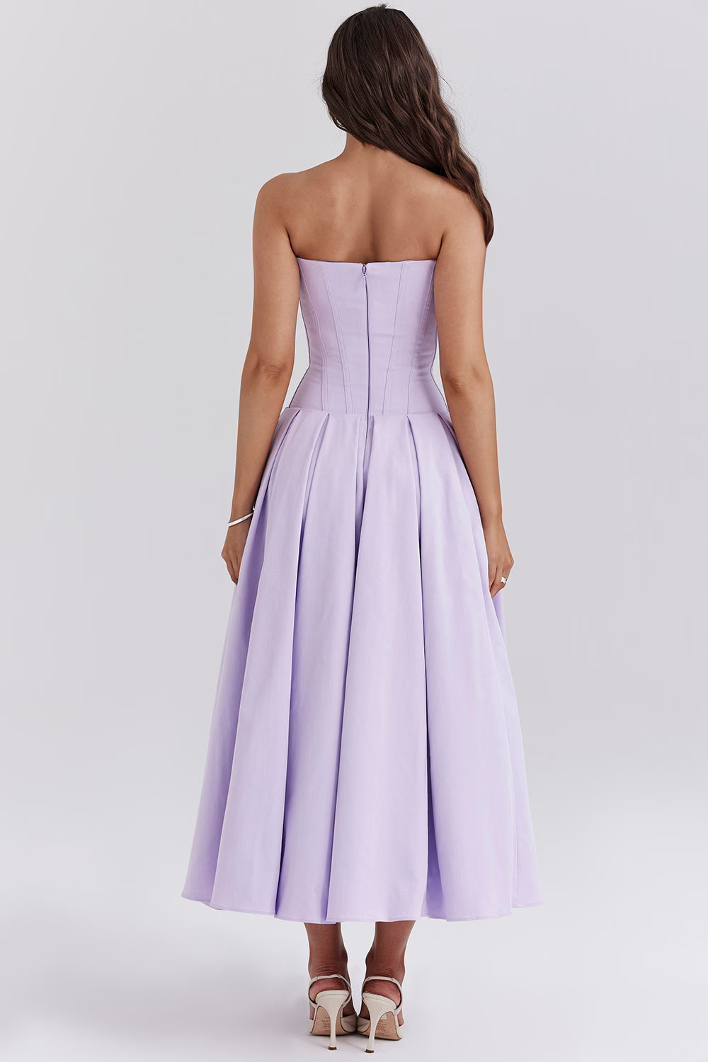 Katherine Off-Shoulder Corset Midi Dress