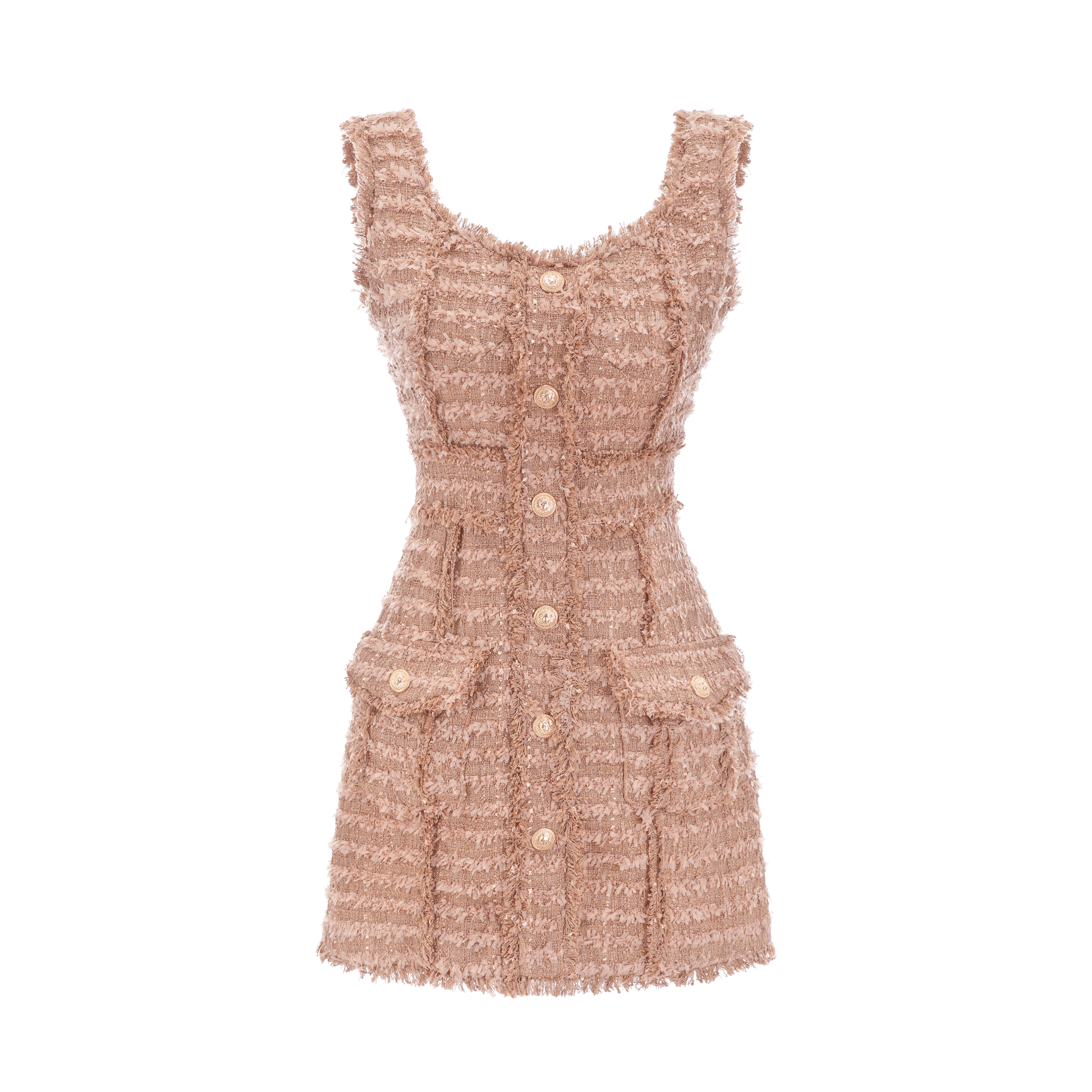Liane tweed button-down fastening dress