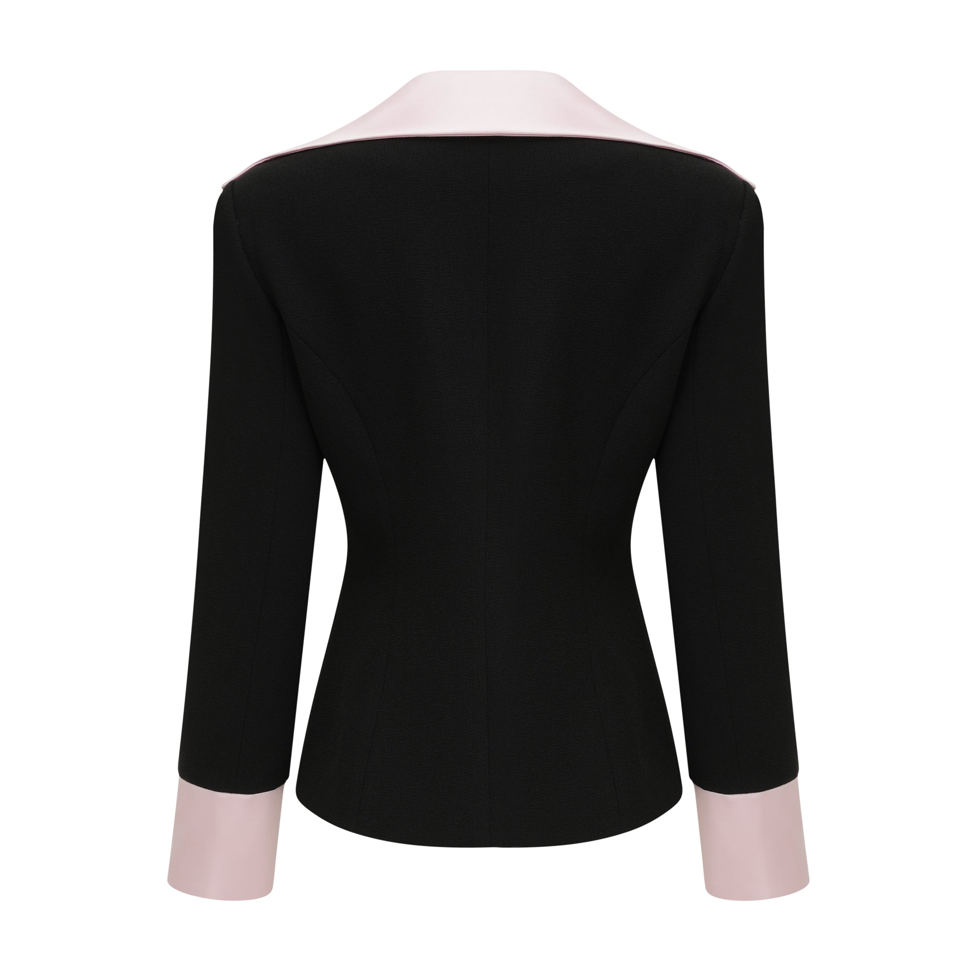 Uaine Black Two-Piece Jacket and Skirt Set