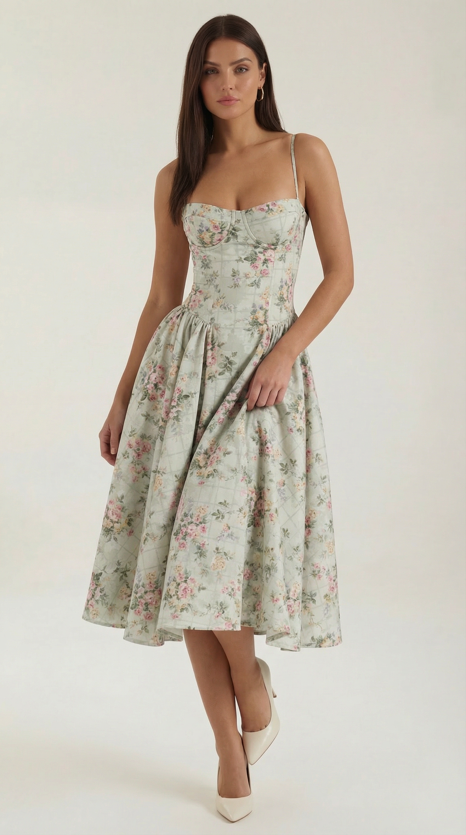 Odette Corset Midi Dress