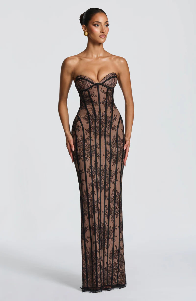 Sian Maxi Dress - Burgundy